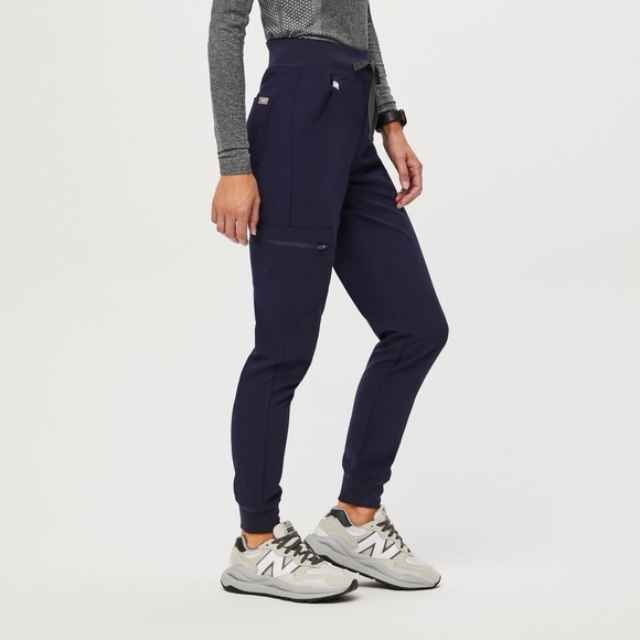 Medium Navy High Waisted Zamora Jogger Scrub Pants™ - Picture 2 of 5